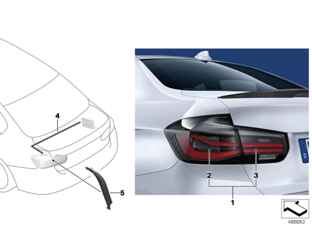 BMW M Performance tail lights F31 (63212450110)